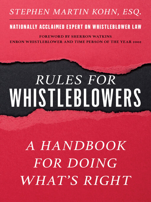 Title details for Rules for Whistleblowers by Stephen M. Kohn - Wait list